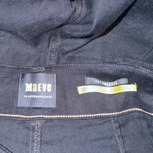 Maeve The Colette Linen Blend Crop Wide Leg Pants In Navy Size 28P - Picture 4 of 6